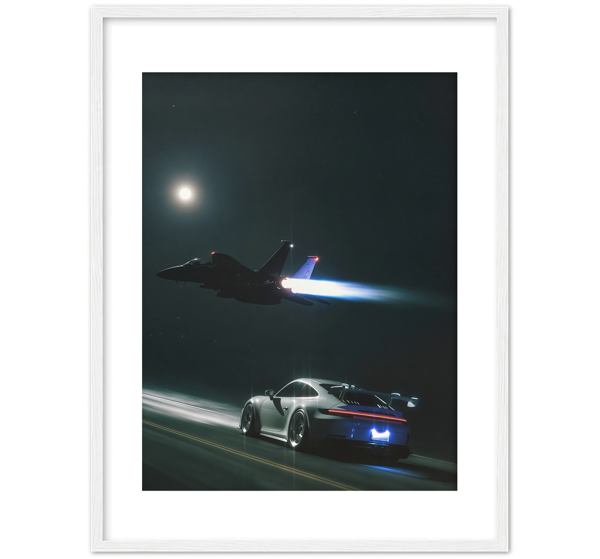 AVION Y COCHE DE NOCHE