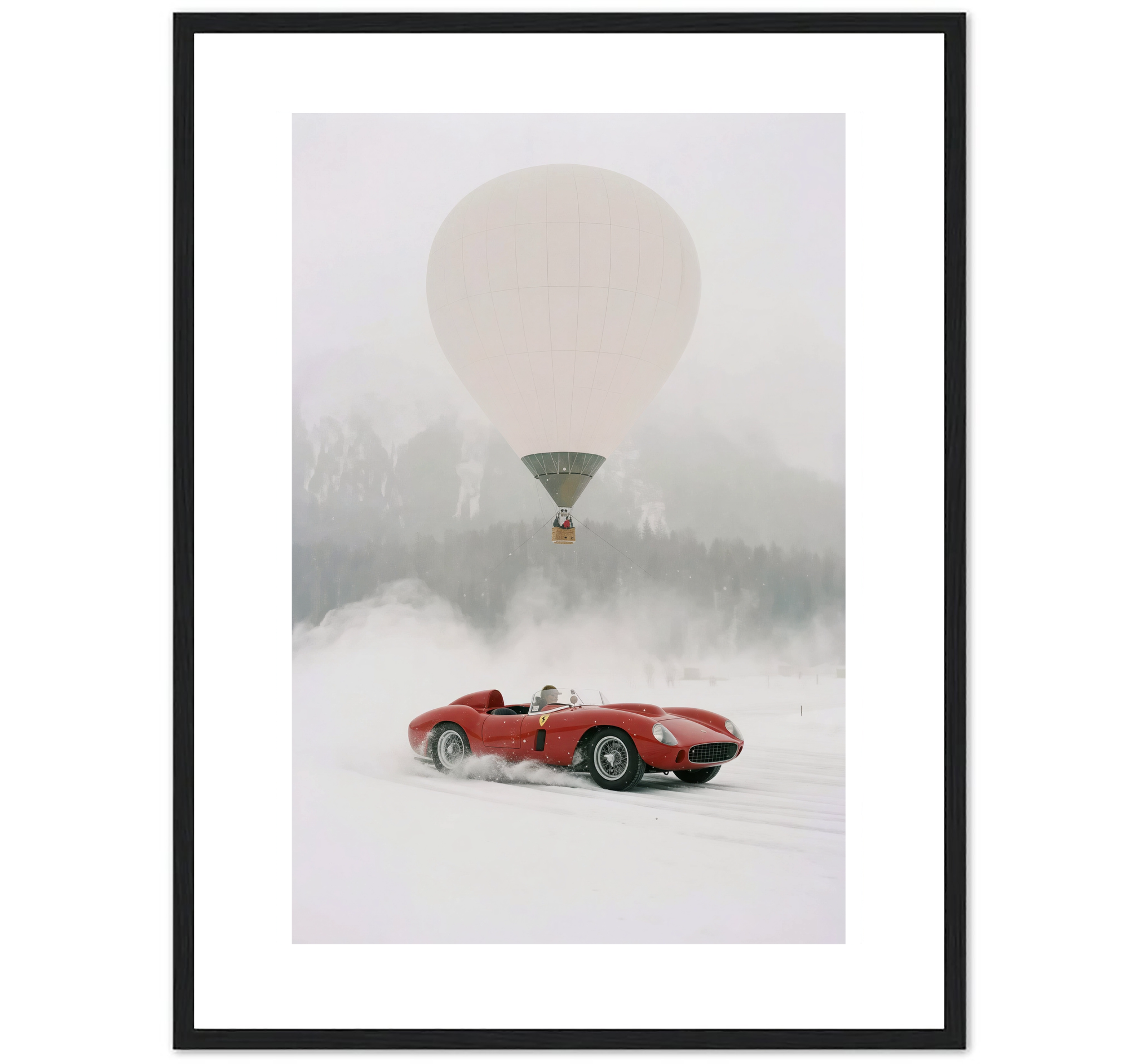 COCHE ROJO Y GLOBO