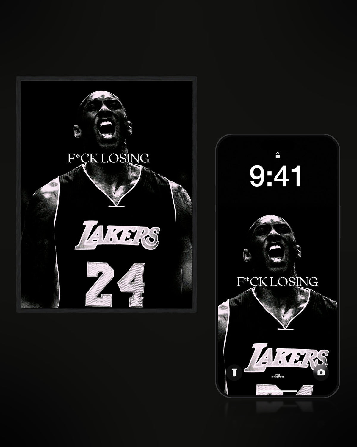 F*CK LOSING · el wallpaper junto al póster
