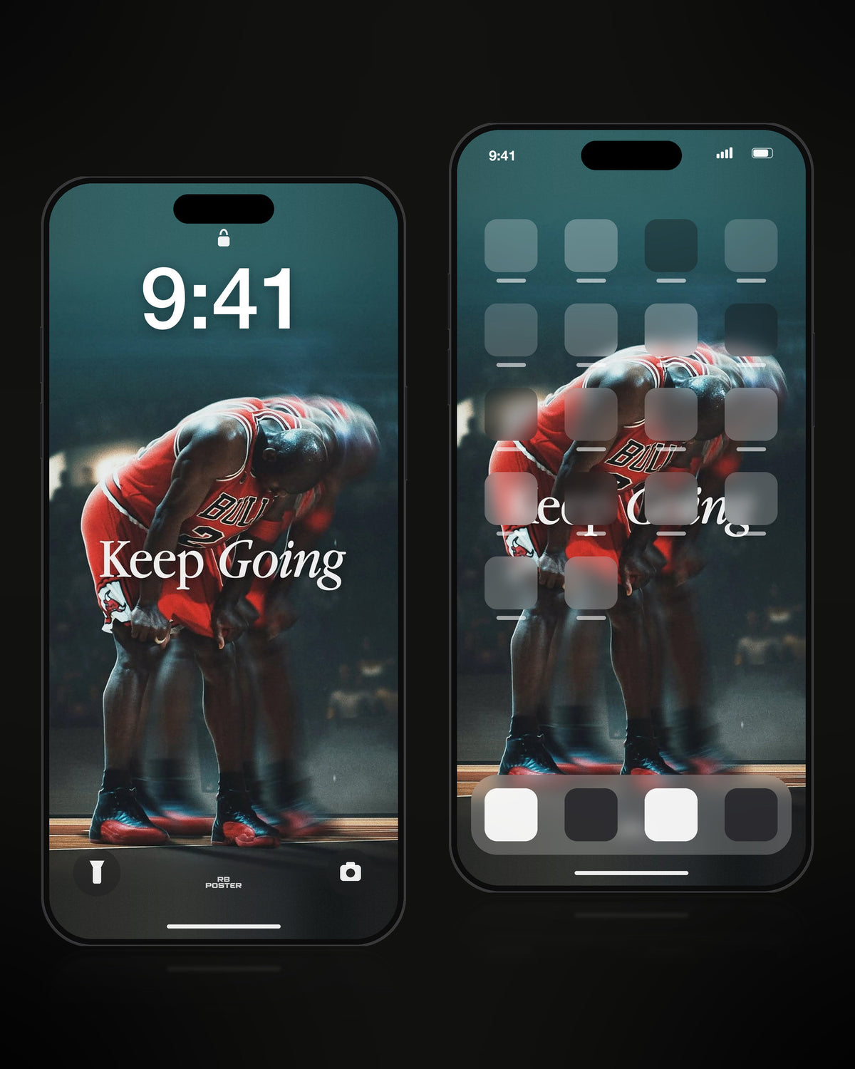 KEEP GOING · wallpaper en la pantalla de bloqueo y en la de inicio