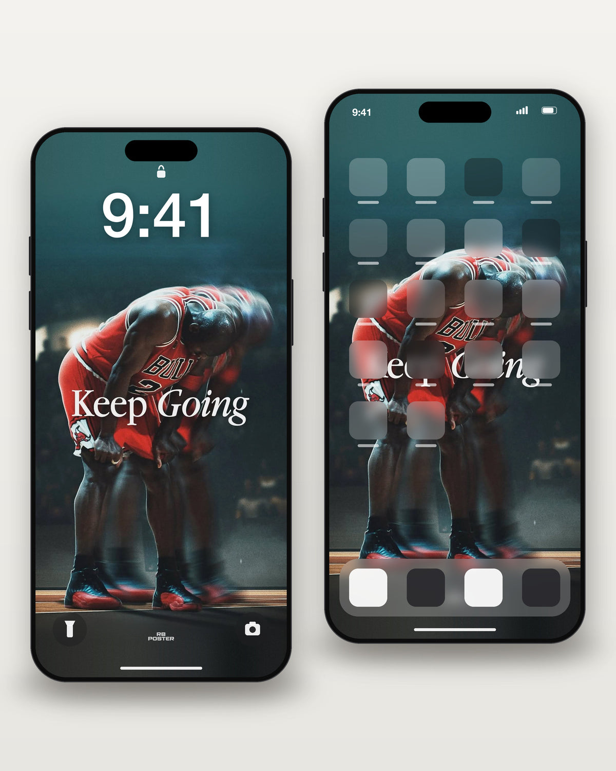 KEEP GOING · wallpaper en la pantalla de bloqueo y en la de inicio