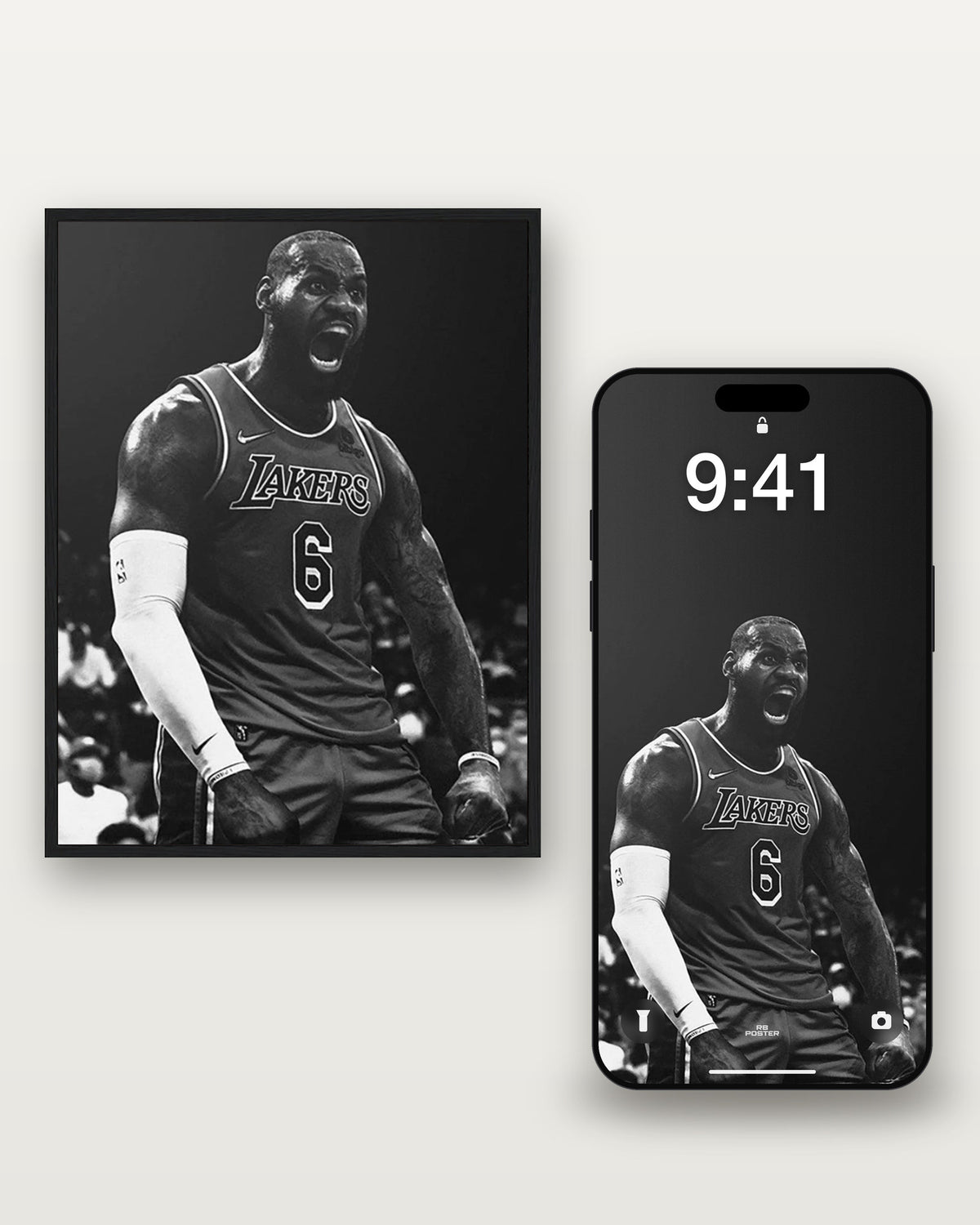 Lebron - LIONS ROAR · el wallpaper junto al póster