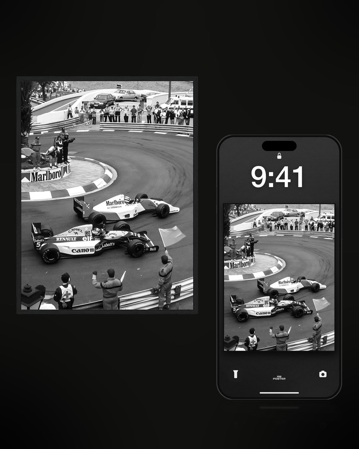 Monaco Classic · el wallpaper junto al póster