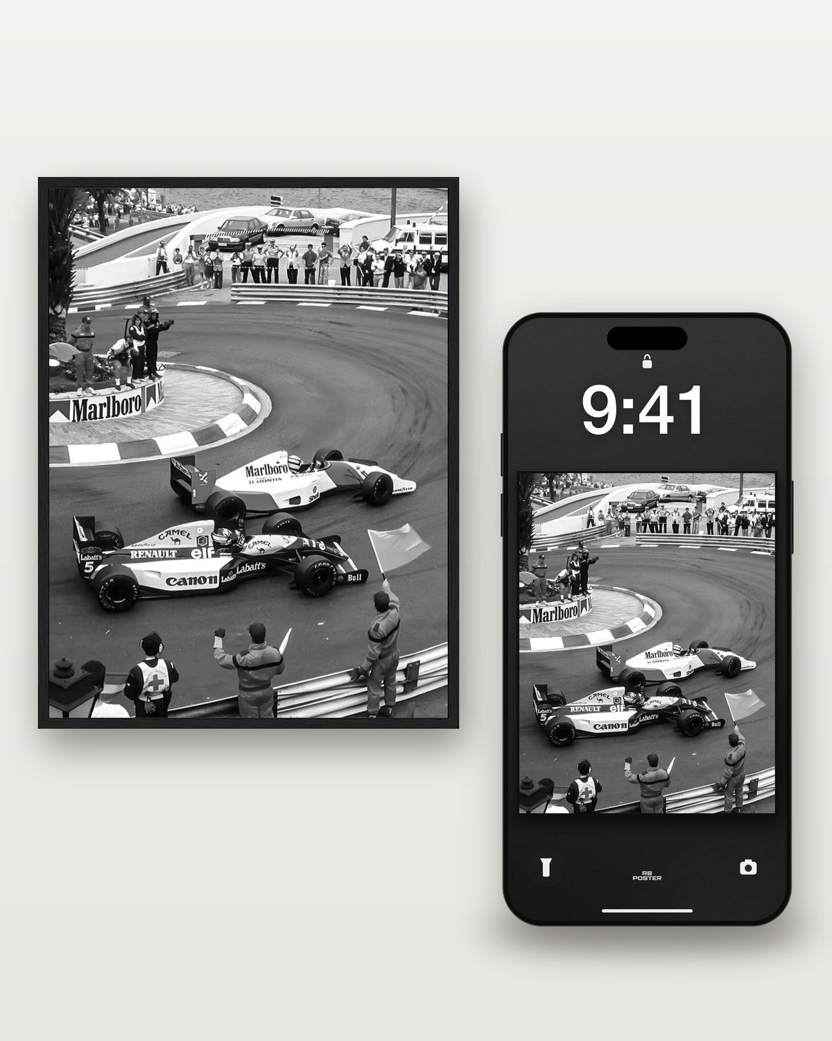 Monaco Classic · el wallpaper junto al póster