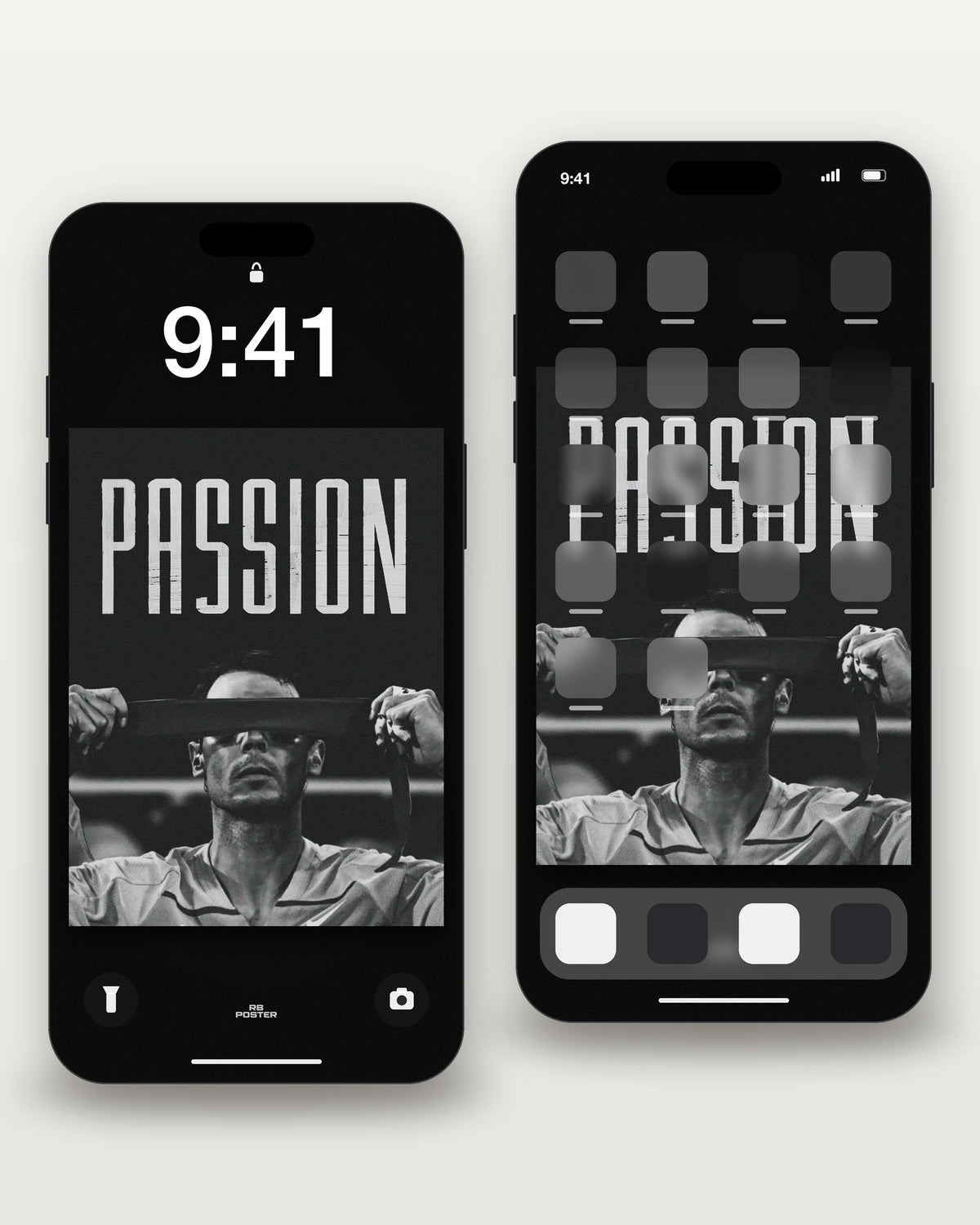 PASSION · wallpaper en la pantalla de bloqueo y en la de inicio