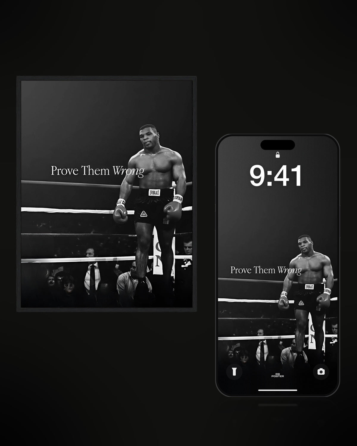 PROVE THEM WRONG · el wallpaper junto al póster