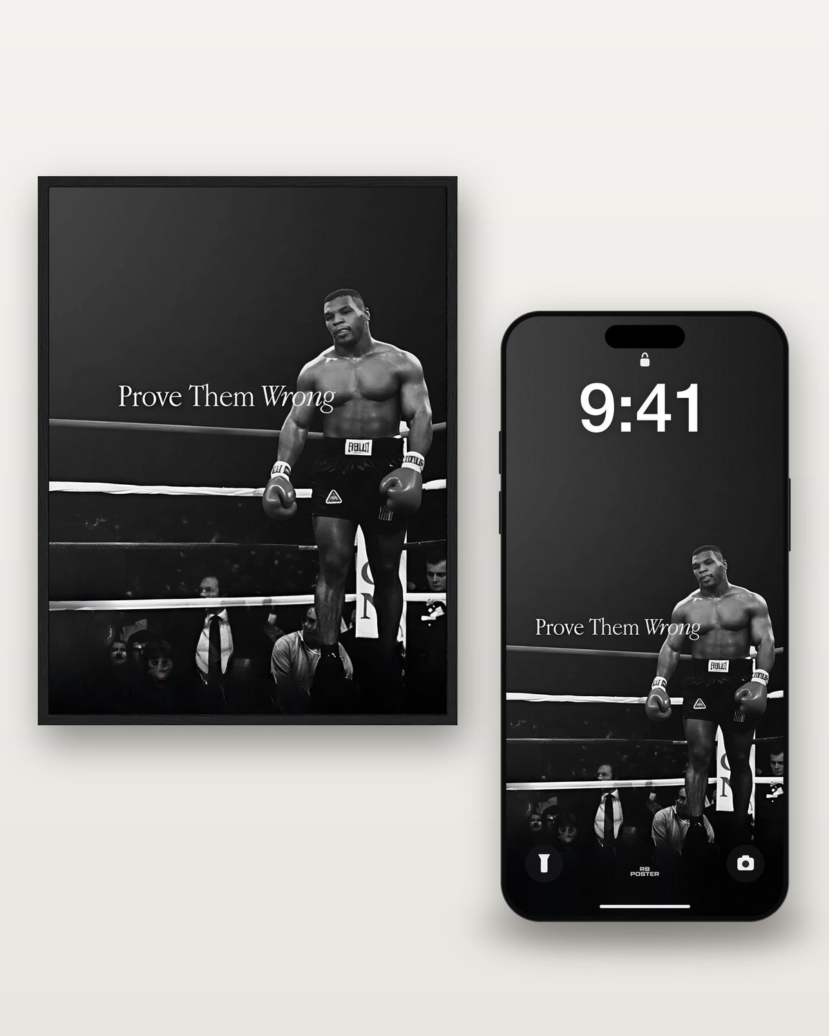 PROVE THEM WRONG · el wallpaper junto al póster