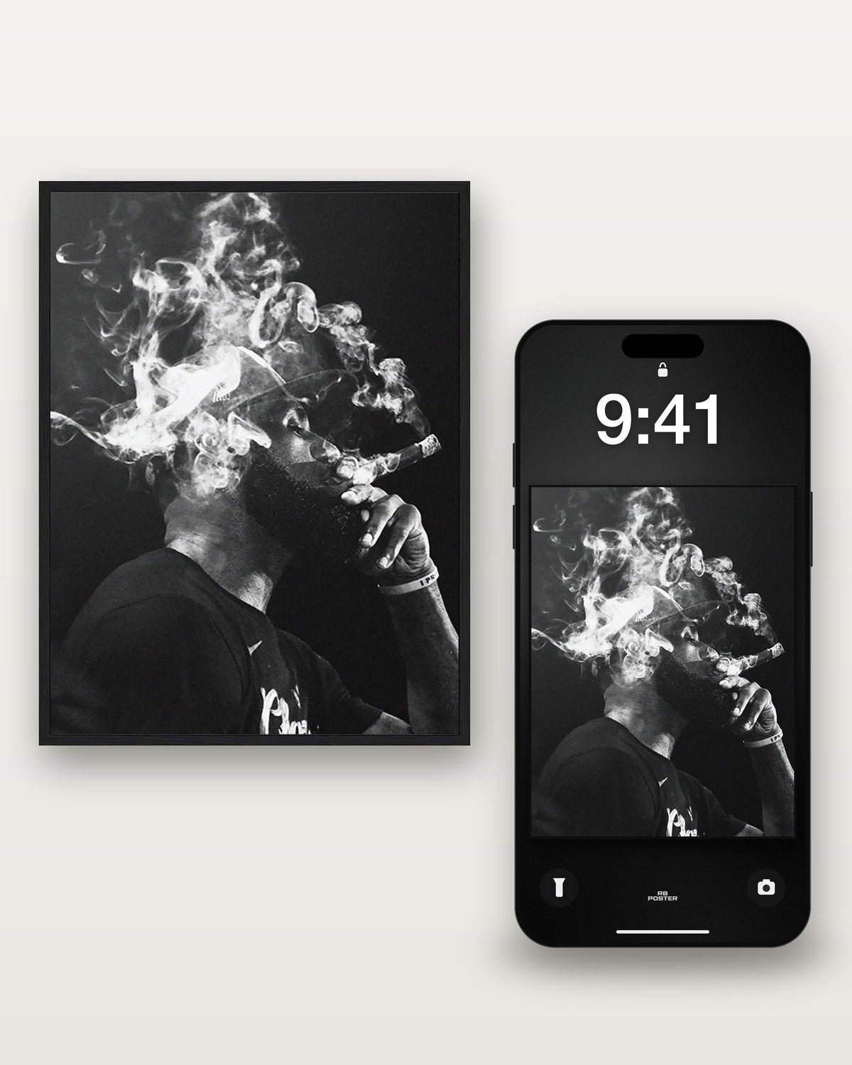 Smoke · el wallpaper junto al póster