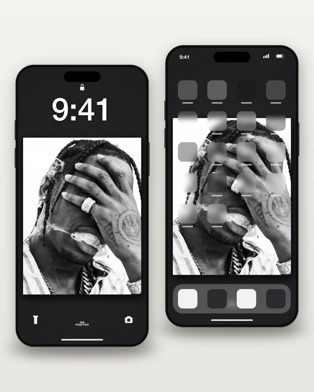TRAVIS FACE · wallpaper en la pantalla de bloqueo y en la de inicio
