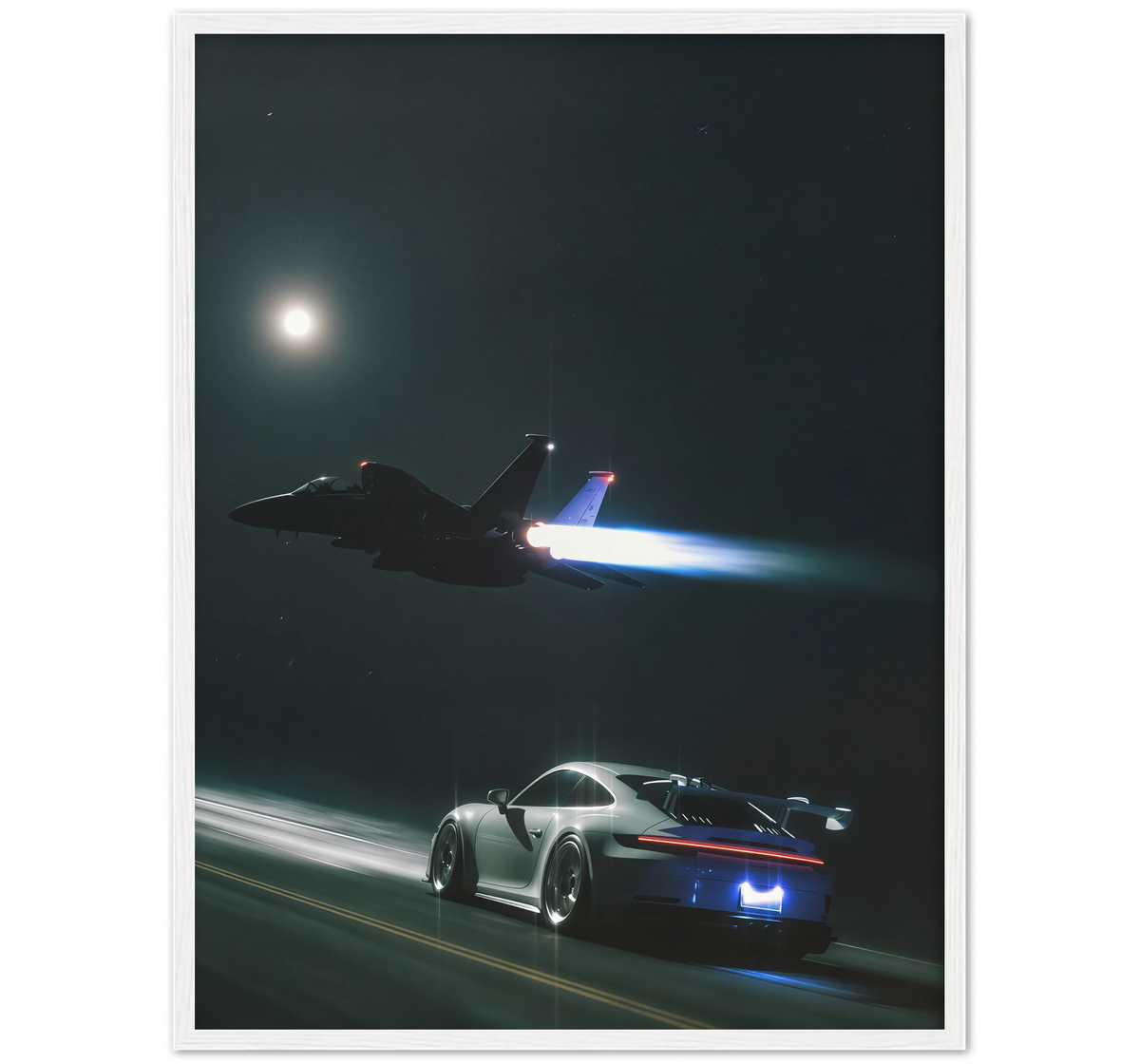 AVION Y COCHE DE NOCHE