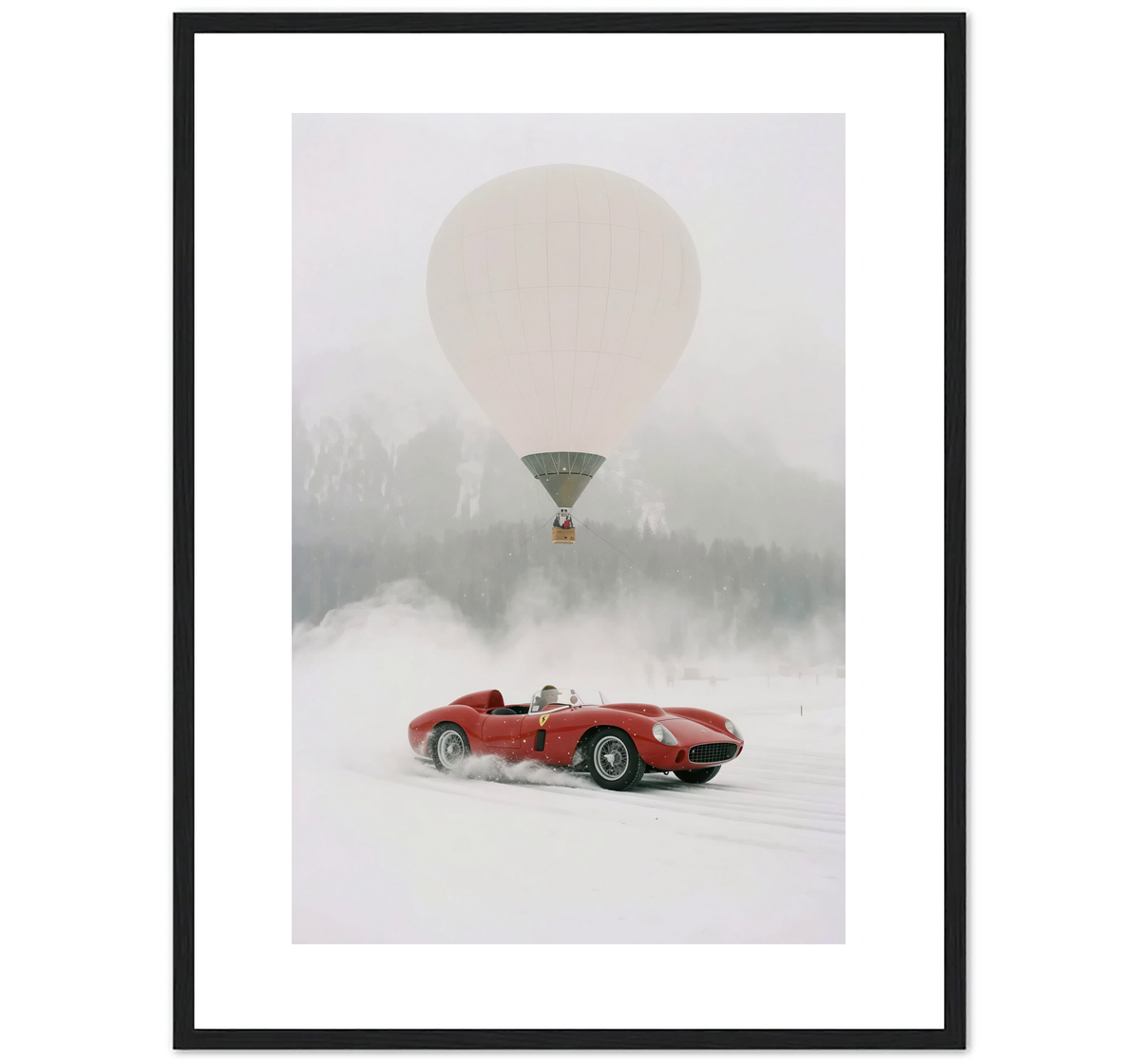 COCHE ROJO Y GLOBO