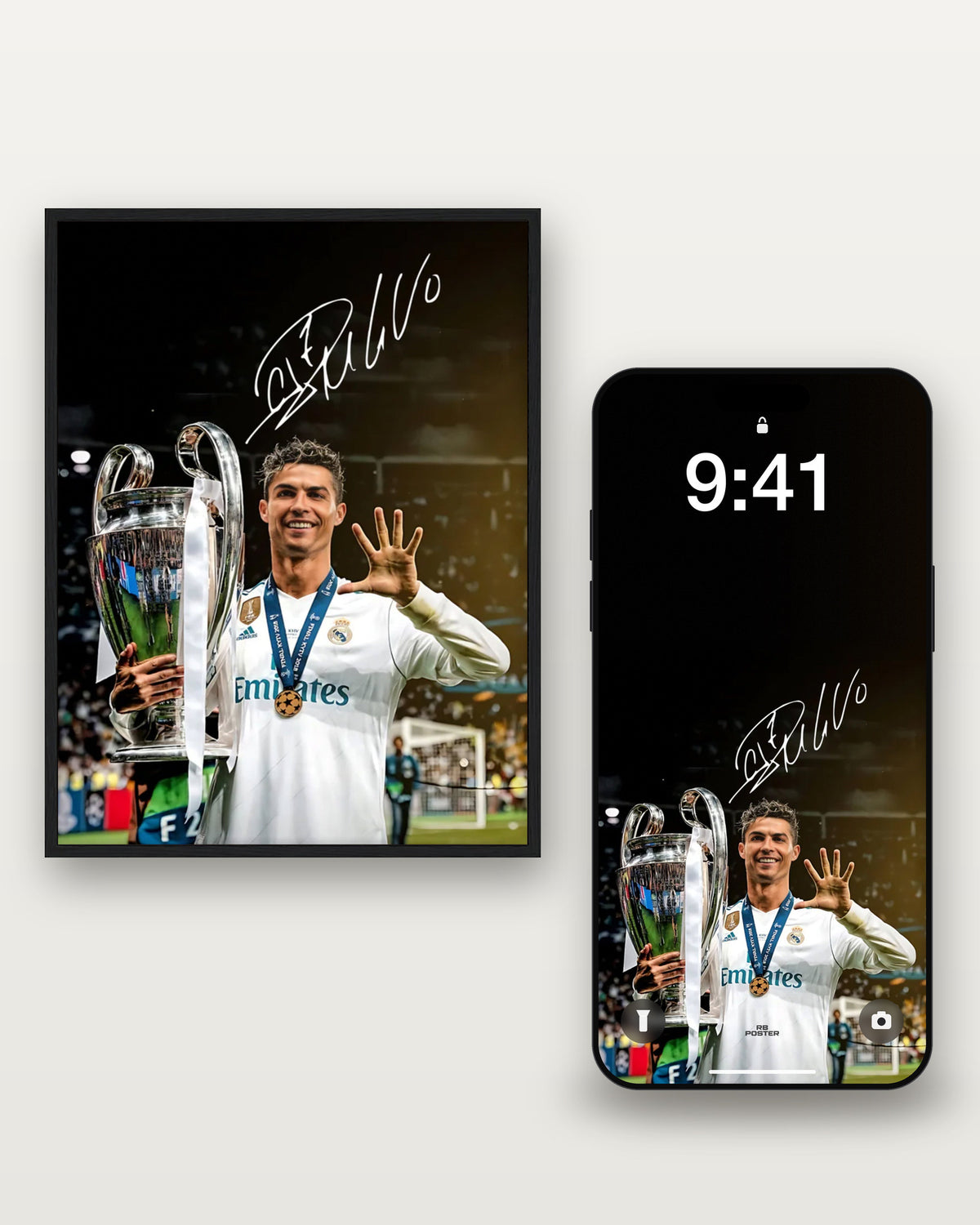 SIGNATURE · el wallpaper junto al póster
