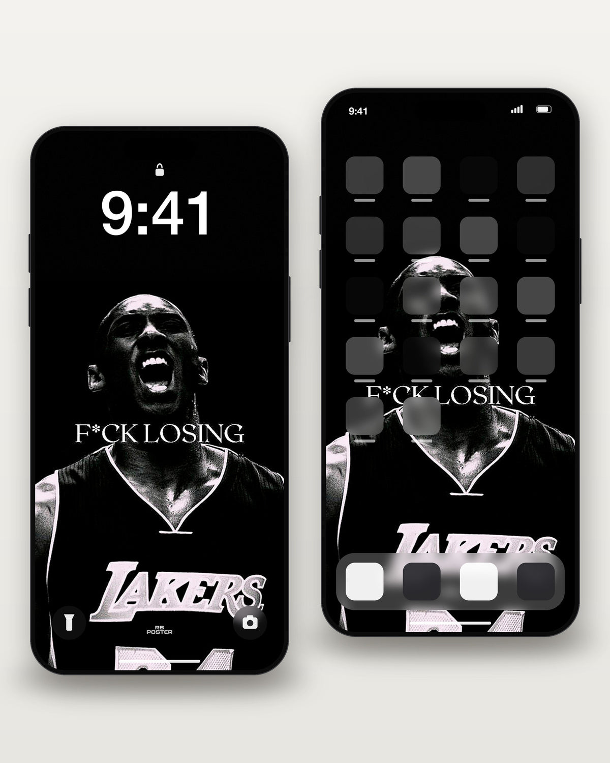 F*CK LOSING · wallpaper en la pantalla de bloqueo y en la de inicio