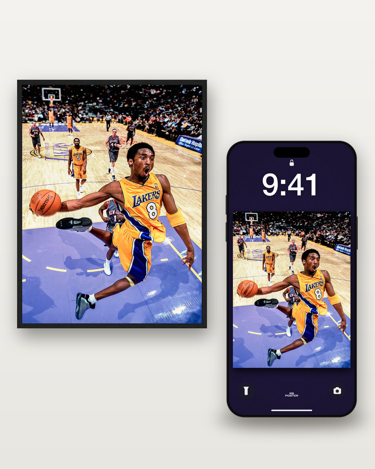 KOBE · el wallpaper junto al póster