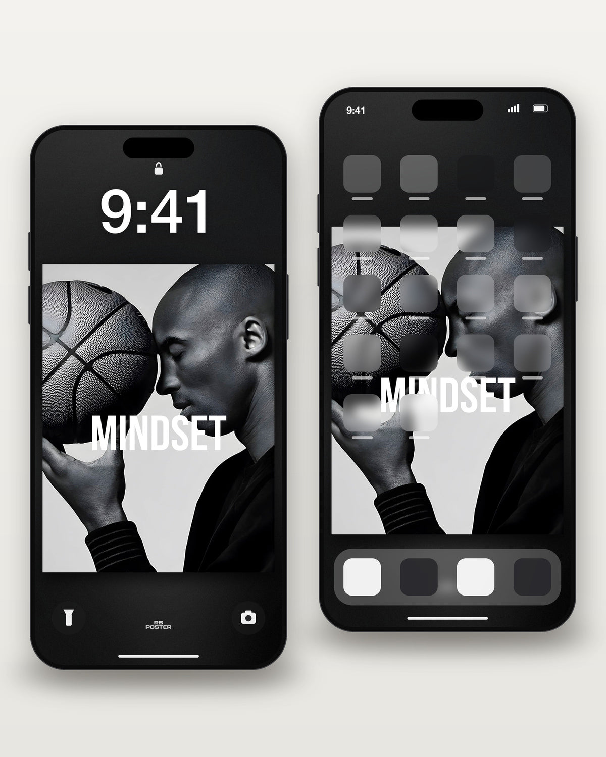 MINDSET · wallpaper en la pantalla de bloqueo y en la de inicio