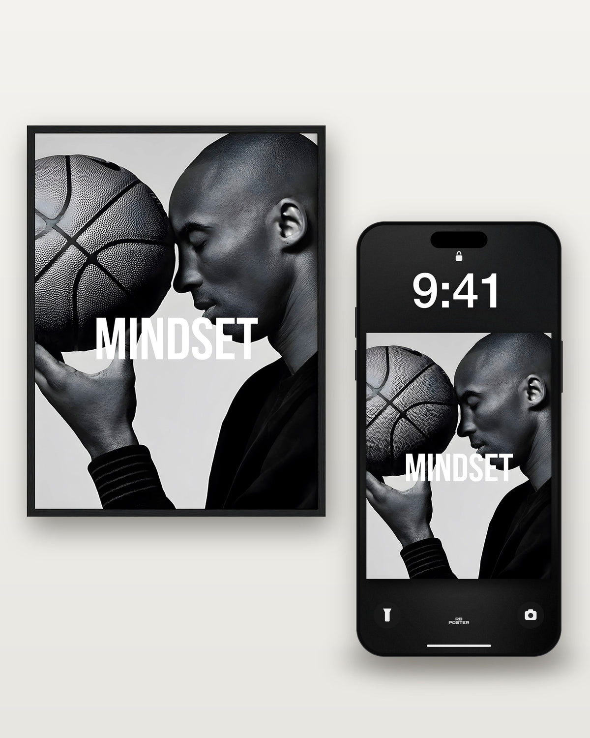 MINDSET · el wallpaper junto al póster