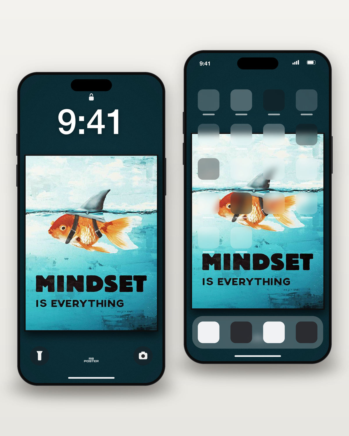 Mindset · wallpaper en la pantalla de bloqueo y en la de inicio