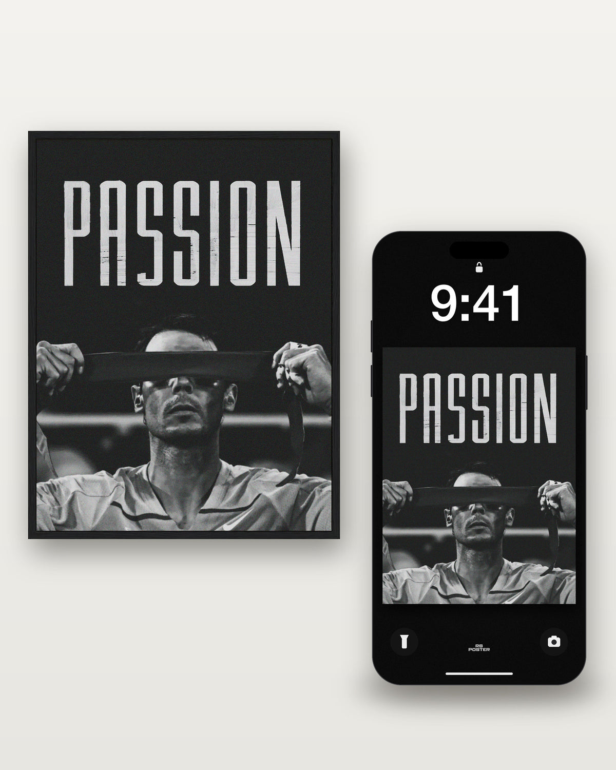 PASSION · el wallpaper junto al póster