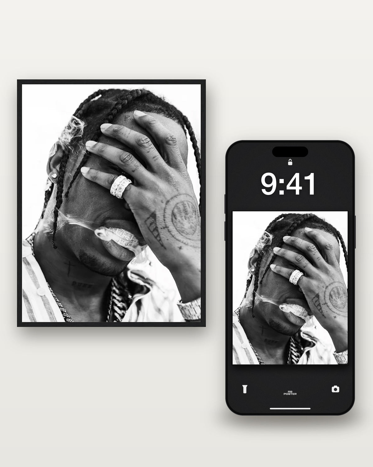 TRAVIS FACE · el wallpaper junto al póster
